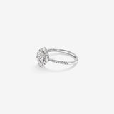 Stunning 0.3 TCW Round Moissanite Engagement Ring With Cluster Design 3