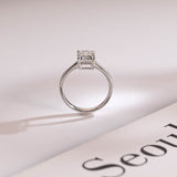 Stunning 1.0 - 2.0 CT Emerald Moissanite Engagement Ring with Solitaire Design 8
