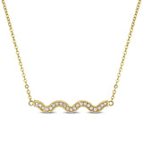 Round Cut Cubic Zirconia in 925 Sterling Silver Necklace 1