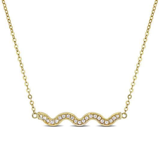Round Cut Cubic Zirconia in 925 Sterling Silver Necklace 1