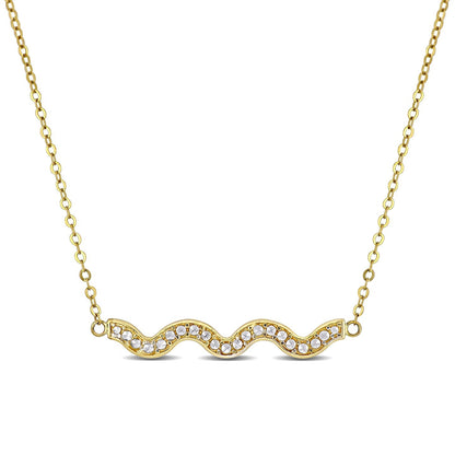 Round Cut Cubic Zirconia in 925 Sterling Silver Necklace 4