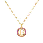 1.155 TCW Round Garnet Lab Made Diamond- July Birthstone Pendant 5