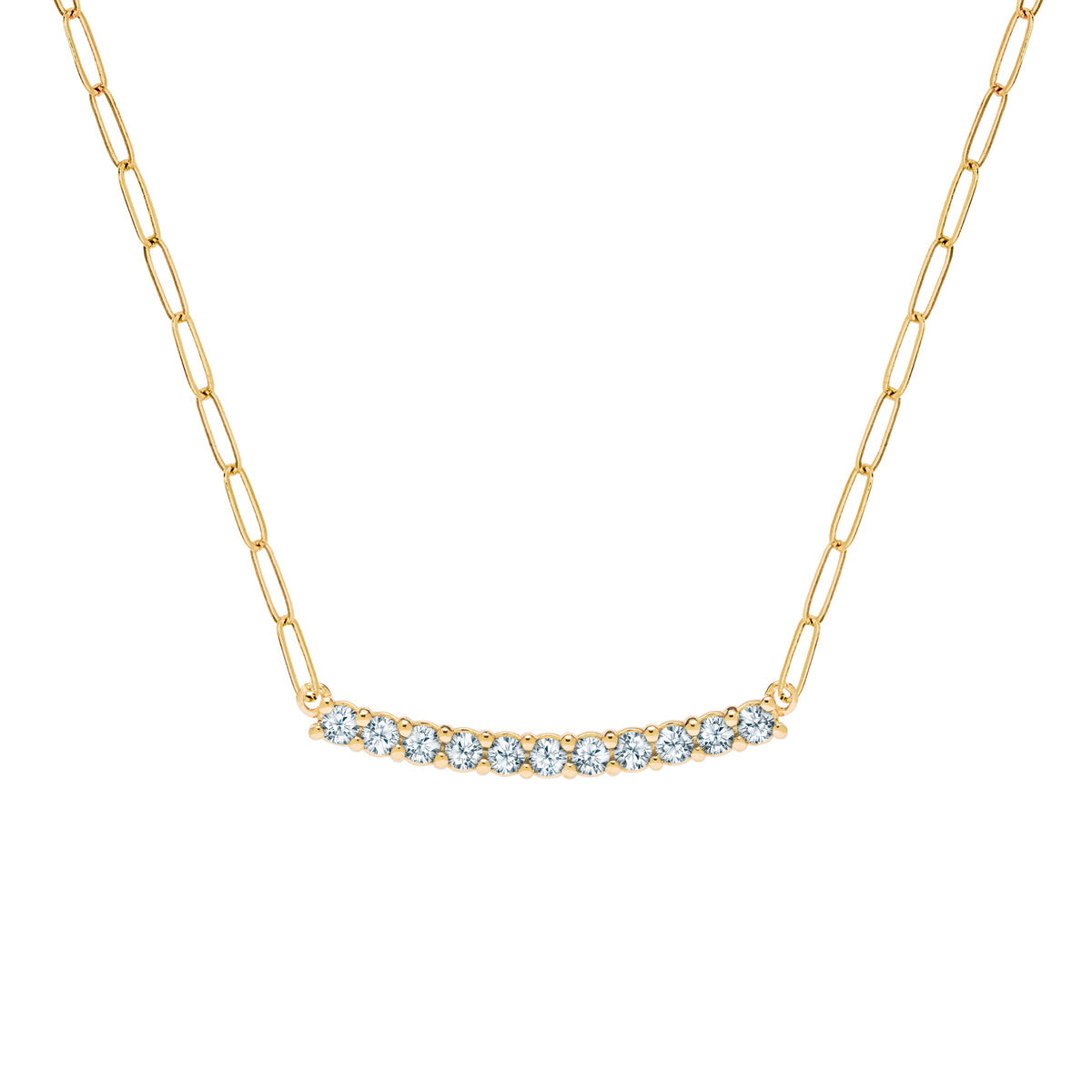1.32 TCW Round Aquamarine Lab Made Diamond- March Birthstone Necklace 1
