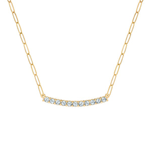 1.32 TCW Round Aquamarine Lab Made Diamond- March Birthstone Necklace