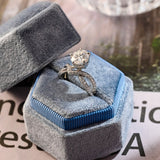 Stunning 2.0 CT Round Moissanite Engagement Ring with Pave Design 10
