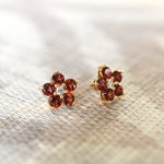 2.9 TCW Round Garnet Lab Made Diamond- January Birthstone Earrings 8