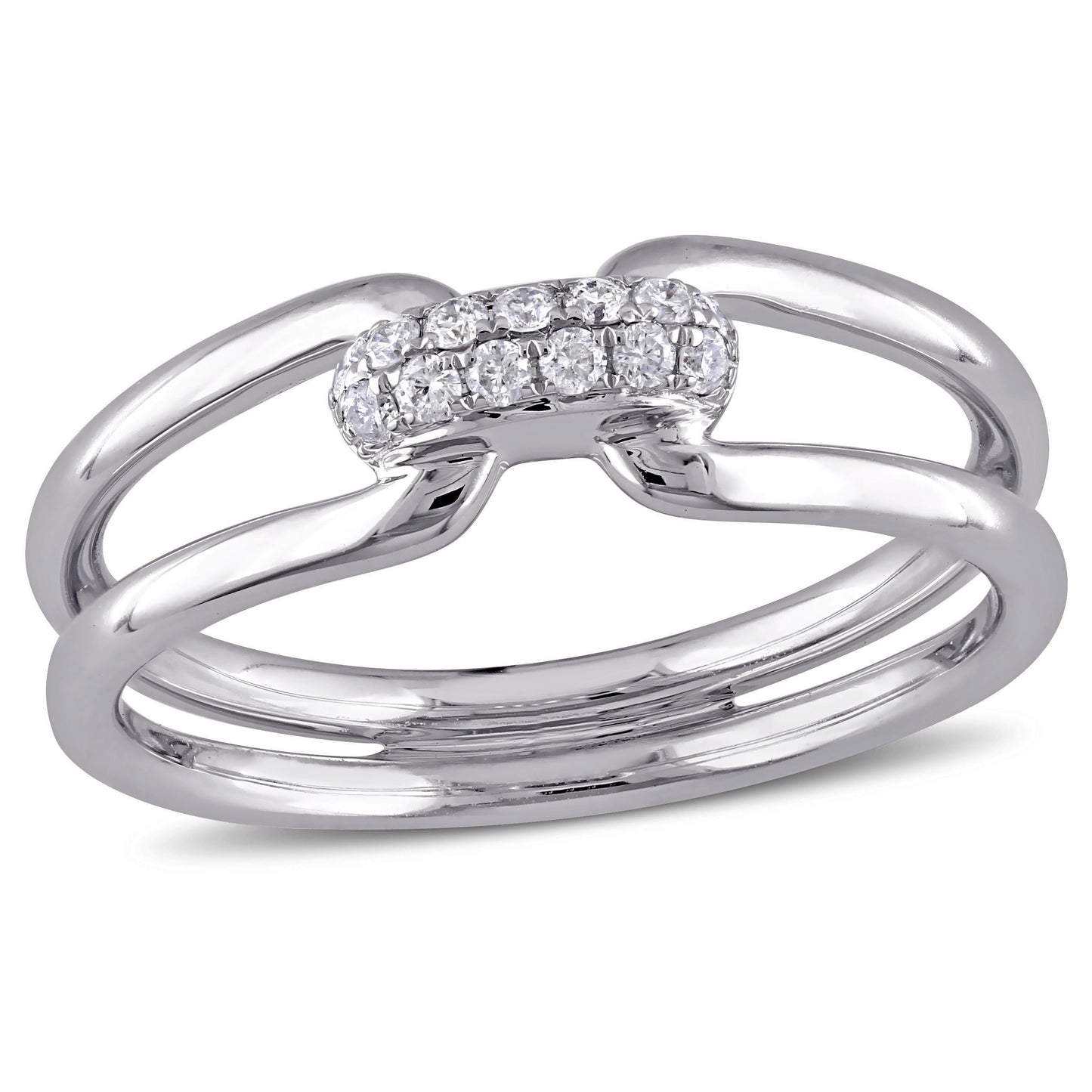 Round Cut Cubic Zirconia in 925 Sterling Silver Wedding Bands 1