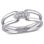 Round Cut Cubic Zirconia in 925 Sterling Silver Wedding Bands 1