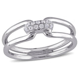 Round Cut Cubic Zirconia in 925 Sterling Silver Wedding Bands 4