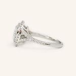 Stunning 1.0 CT Round Moissanite Engagement Ring with Double Halo and Pave Design 3