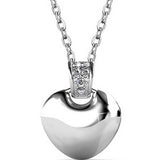 Round Cut Cubic Zirconia in 925 Sterling Silver Necklace 1