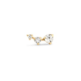 0.40 TCW Round Cut Moissanite Climber Earrings in Gold 1