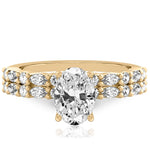 Stunning 1.0- 2.0 CT Oval Moissanite Engagement Ring with Pave Design 5