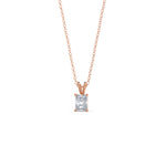1.0 CT Radiant Cut Moissanite Diamond Solitaire Pendant Necklace in Solid Gold 6