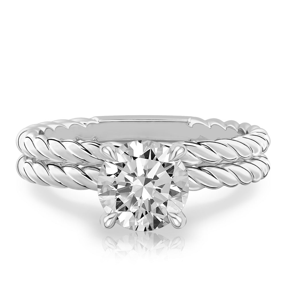 Stunning 0.50-1.50 Round Moissanite Engagement Ring With Solitaire Design 2