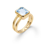 4.0 CT Emerald Aquamarine Lab Made Diamond- March Birthstone Engagement Ring 4