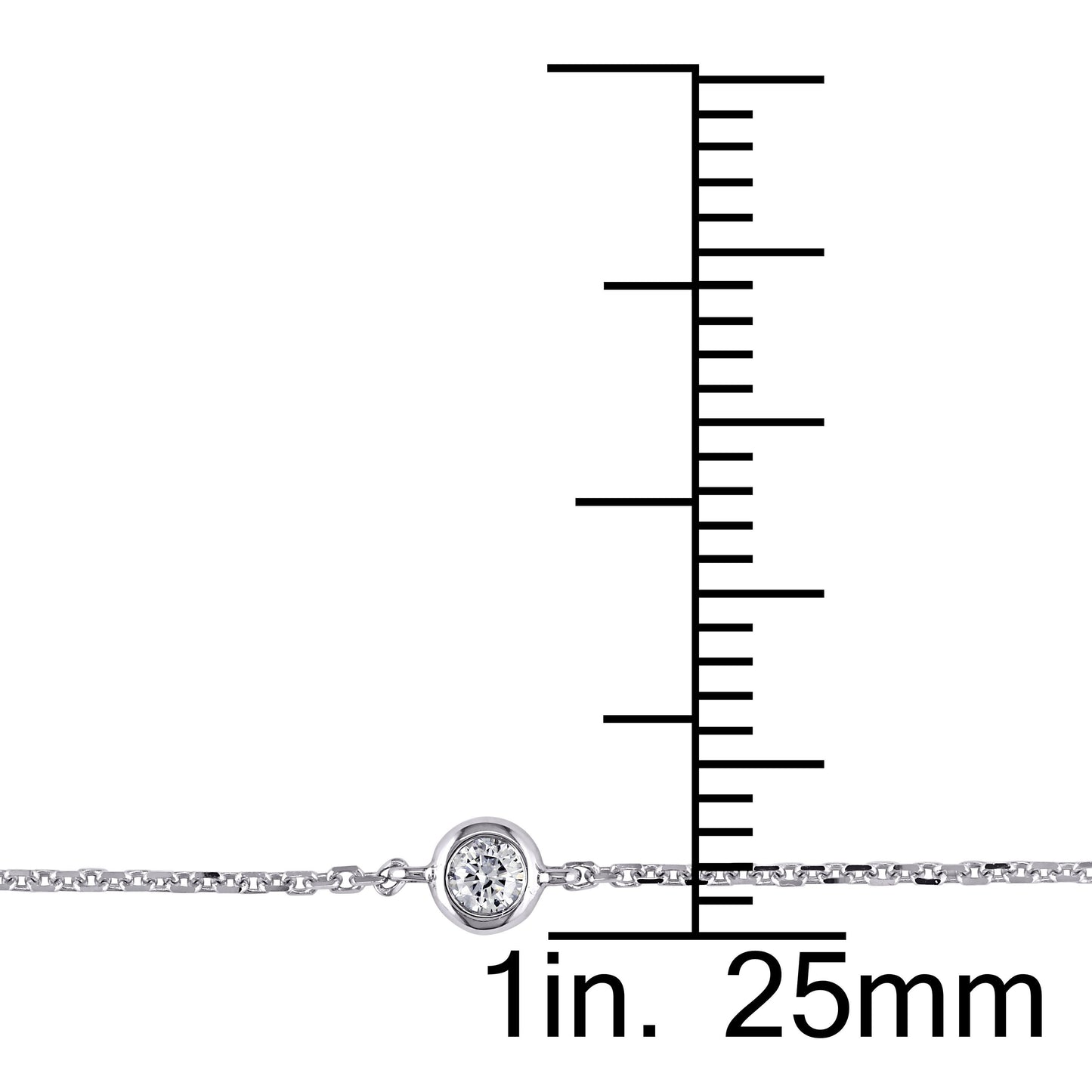 Round Cut Cubic Zirconia in 925 Sterling Silver Necklace 5