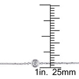 Round Cut Cubic Zirconia in 925 Sterling Silver Necklace 5