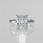 Stunning 2.50 CT Radiant Moissanite Engagement Ring with Solitaire Design 4