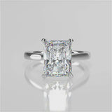Stunning 2.50 CT Radiant Moissanite Engagement Ring with Solitaire Design 4