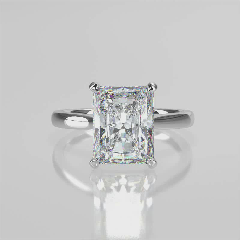 Stunning 2.50 CT Radiant Moissanite Engagement Ring with Solitaire Design 4