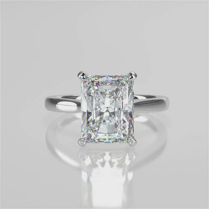 Stunning 2.50 CT Radiant Moissanite Engagement Ring with Solitaire Design 4