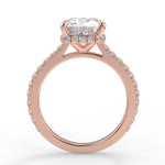 Stunning 2.45 CT Cushion Moissanite Engagement Ring with Hidden Halo & Pave Design 9