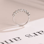Stunning 0.2 TCW Round Moissanite Stones Half Eternity Wedding Bands 3