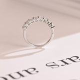 Stunning 0.2 TCW Round Moissanite Stones Half Eternity Wedding Bands 3