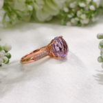 3.0 CT Round Cut Pave Amethyst Ring 8