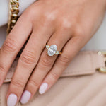 4.0 CT Oval Moissanite Ring Featuring Cluster Style 1