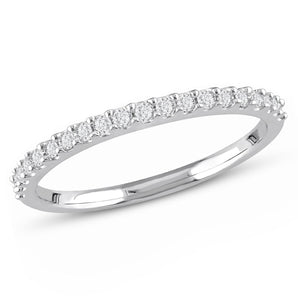 Round Cut Cubic Zirconia in 925 Sterling Silver Wedding Bands