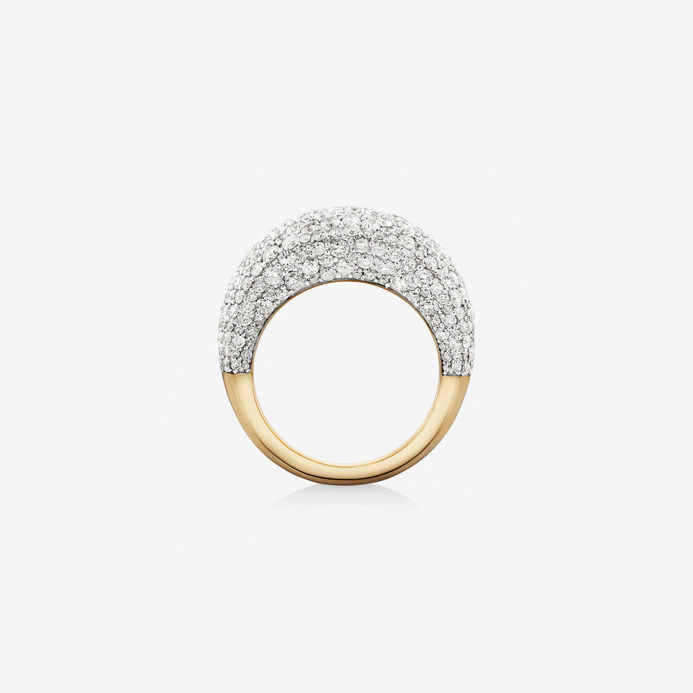 Stunning 4.0 TCW Round Moissanite Engagement Ring in Clusters Design 2