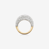 Stunning 4.0 TCW Round Moissanite Engagement Ring in Clusters Design 2