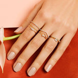 Stunning  V Shaped Metal Wedding Bands 4