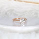 Stunning 2.0 CT Round Moissanite Engagement Ring with Solitaire Design 2