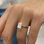 Stunning 3.0 CT Emerald Cut Moissanite Engagement Ring with Solitaire Design 7