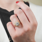 Stunning 0.50-1.50 CT Round Moissanite Engagement Ring With Vintage Halo & Pave Design 6