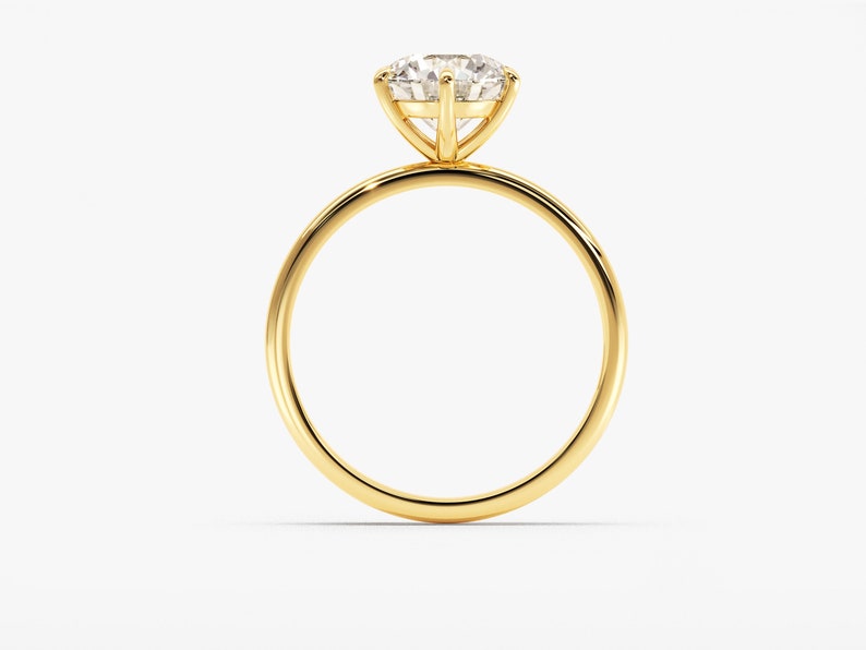 Stunning 1.0-2.0 CT Round Moissanite Engagement Ring with Solitaire Design 2
