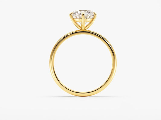 Stunning 1.0-2.0 CT Round Moissanite Engagement Ring with Solitaire Design 2