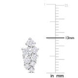 Round Cut Cubic Zirconia in 925 Sterling Silver Earrings 7