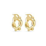 Stunning Twisted Hoops Earrings in Gold 5