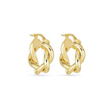 Stunning Twisted Hoops Earrings in Gold 6