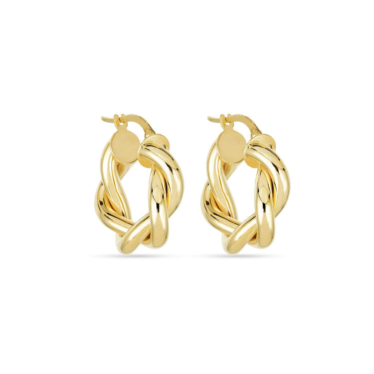 Stunning Twisted Hoops Earrings in Gold 6