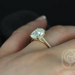 Stunning 3.0 CT Oval Moissanite Engagement Ring with Pave Design 5