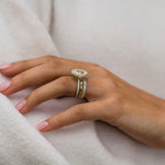 Oval Cut Halo Style Cubic Zirconia in 925 Sterling Silver Ring 6