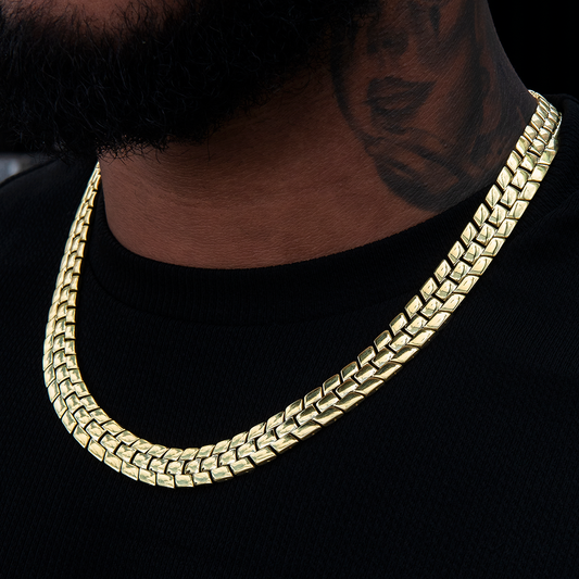 Polished Finish Spine Chain Silver Necklace For Him 2