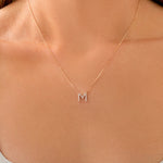 Round Cut Cubic Zirconia in 925 Sterling Silver Necklace 4