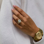 Oval Cut Halo Style Cubic Zirconia in 925 Sterling Silver Ring 5
