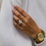 Oval Cut Halo Style Cubic Zirconia in 925 Sterling Silver Ring 5